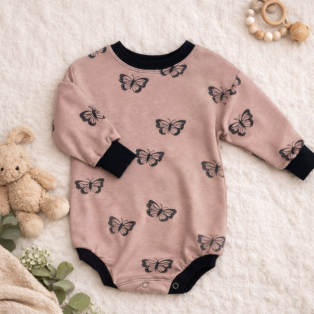 18-24 Organic butterfly sweater Romper