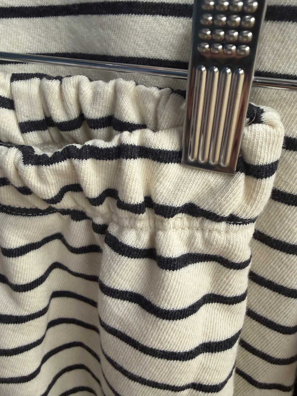 Cream and black thick sweatshirt and sweatpants
