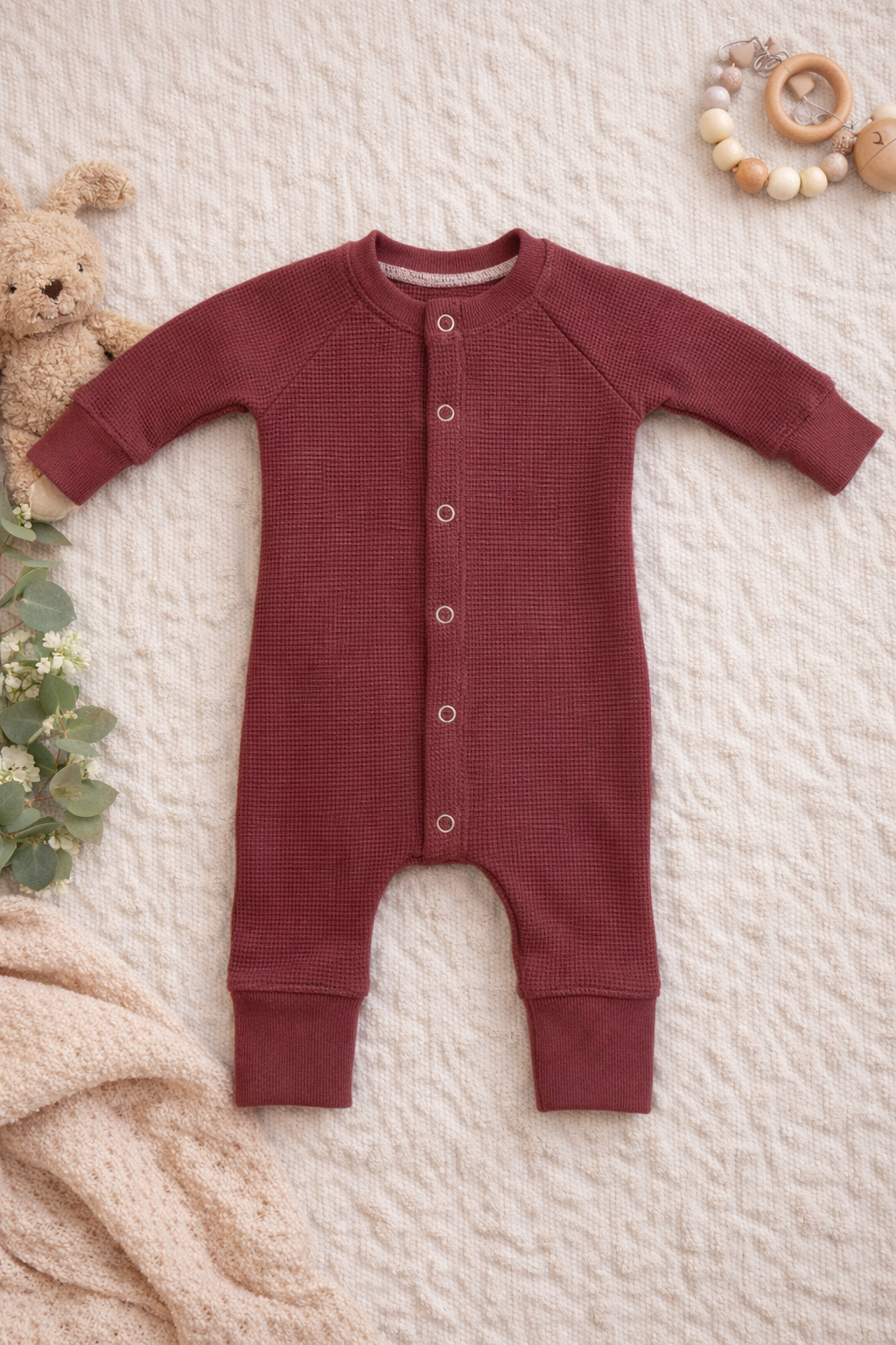 Apple Butter Snap Raglan Romper