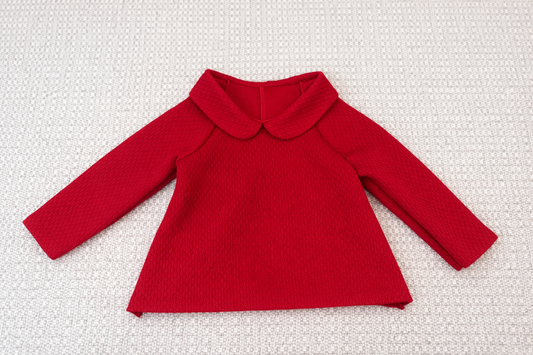 upcycle 2T dressy quilted throw over coat