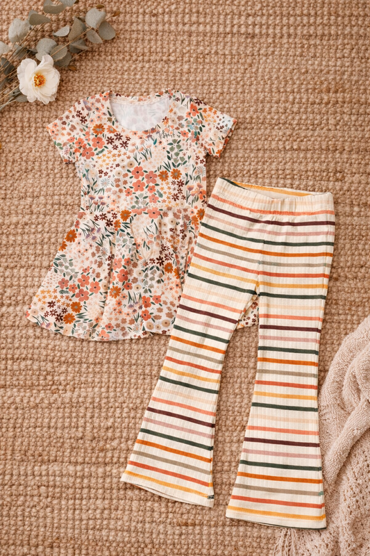 Spring floral top & flares