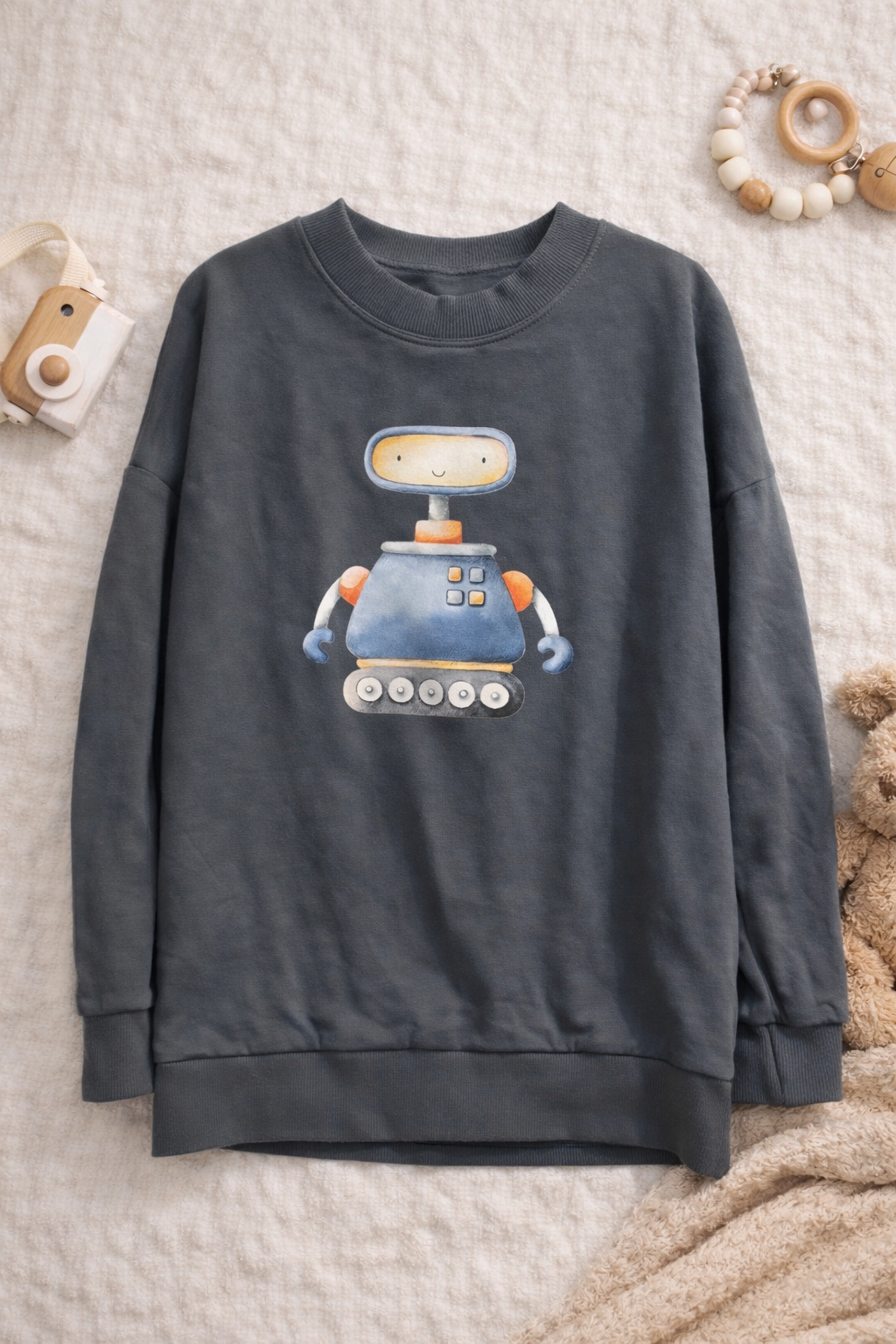 5T Organic Robot Sweatshirt