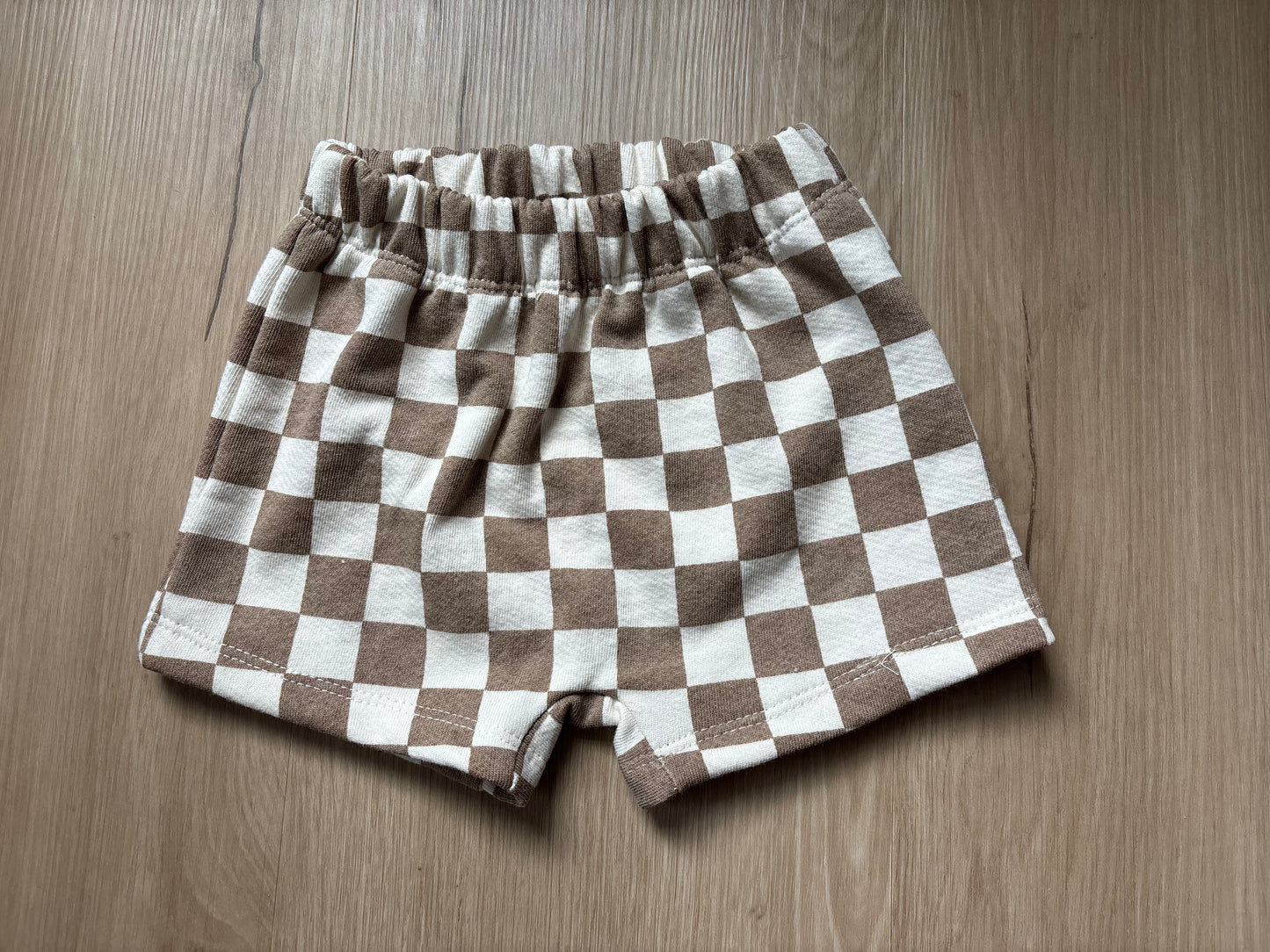 Organic Brown Check Shorts & Tank