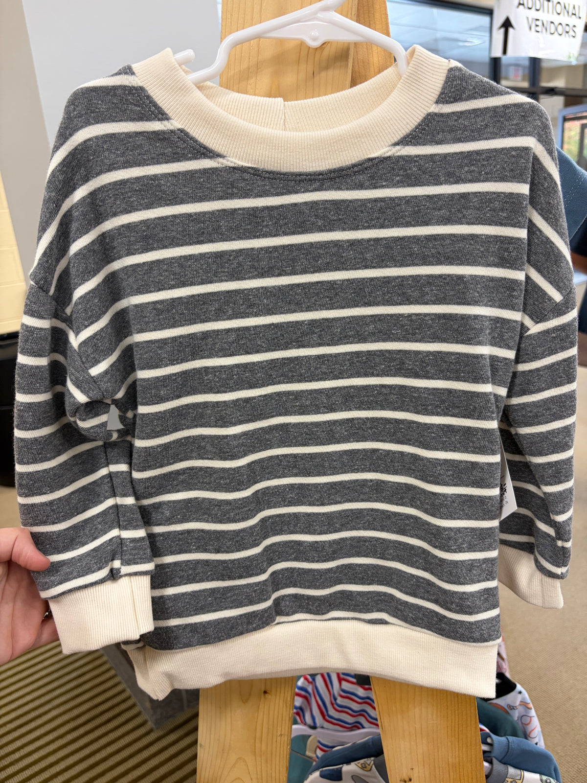 Gray & White Cozy Sweatshirt