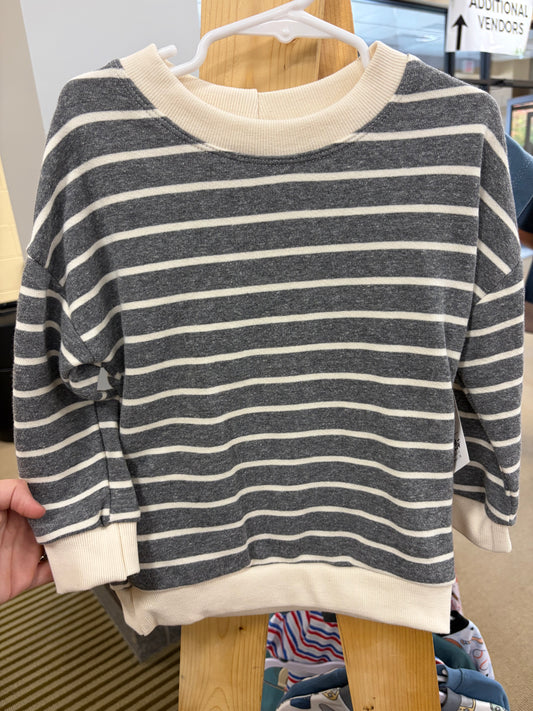 Gray & White Cozy Sweatshirt